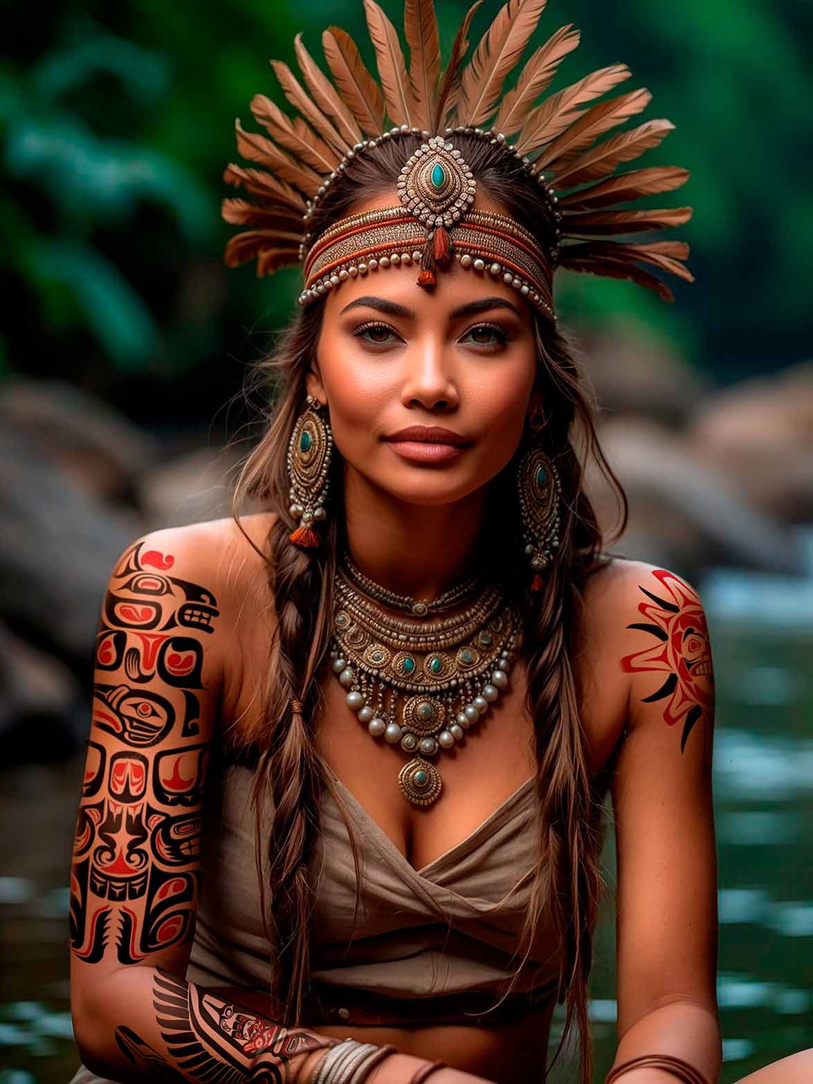 stil tattoo haida ind girl