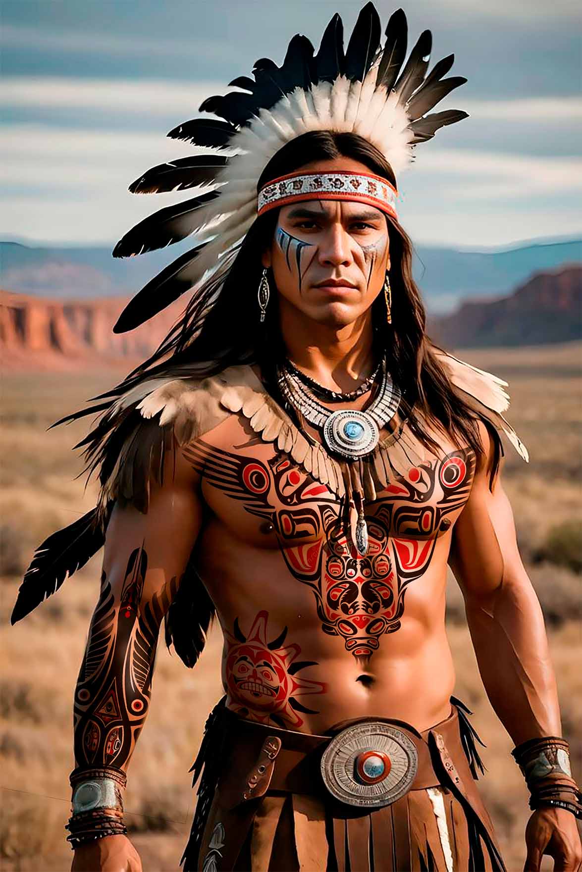 stil tattoo haida ind men