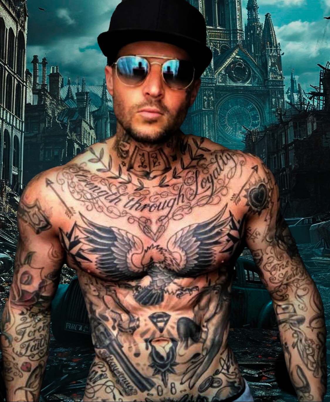 stil tattoo old schol paren v kepke