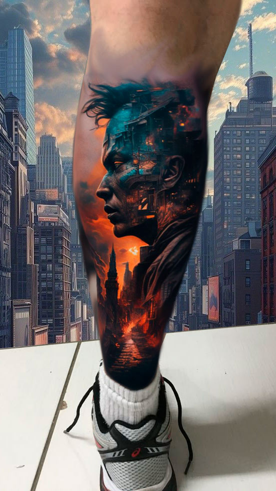 stil tattoo realizm tattoo na noge