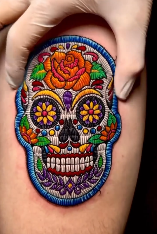 3d tattoo cherep