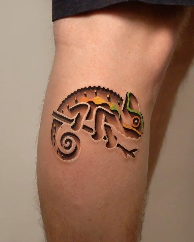 3d tattoo hamelion
