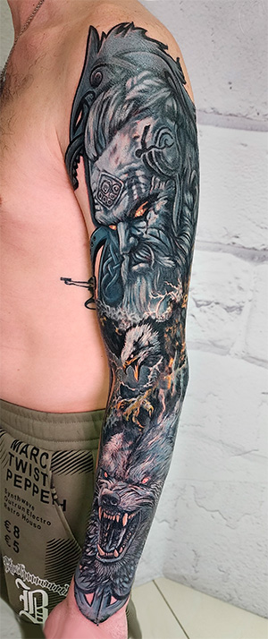 tatoo rukav skandinavskiy stil